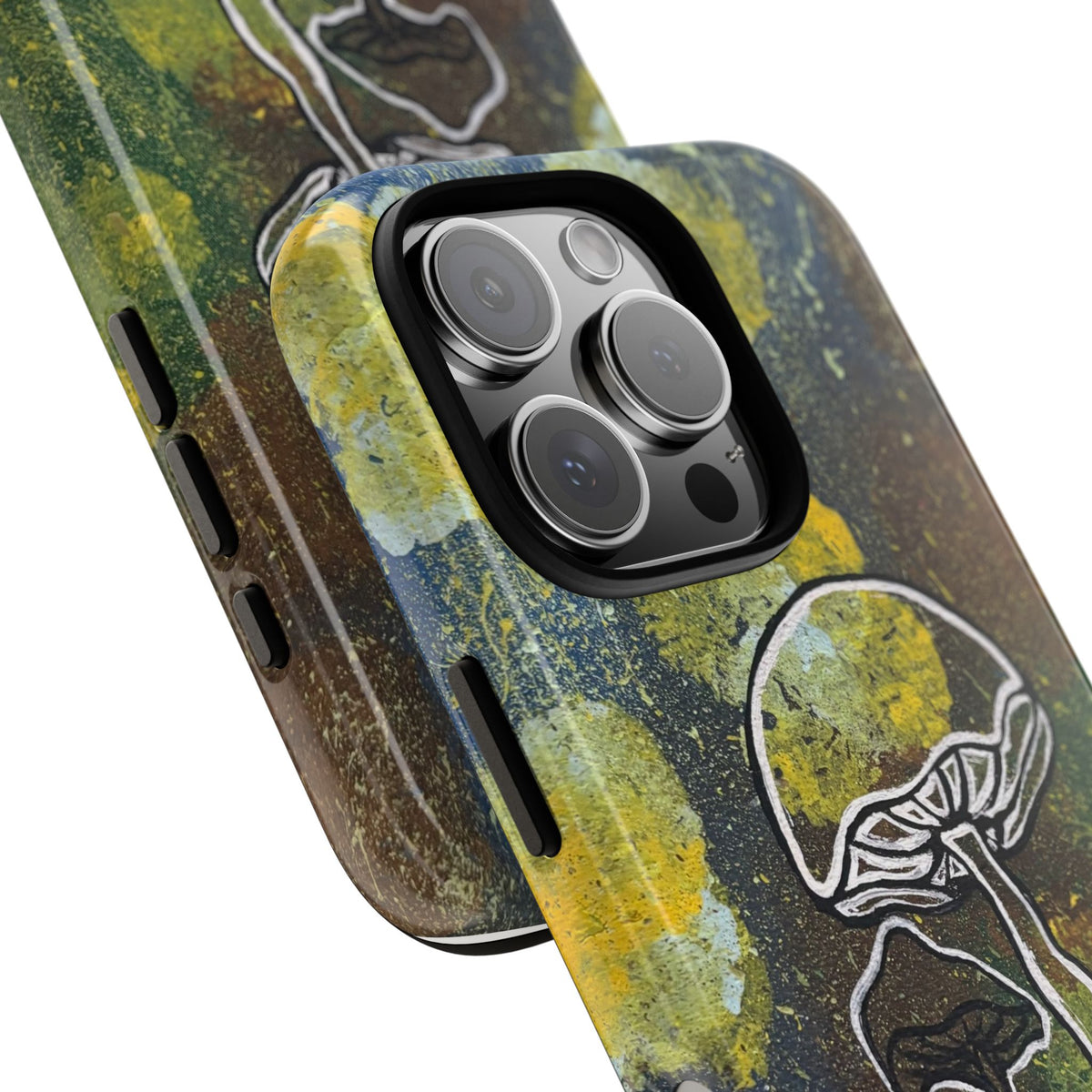 Mushroom Art Tough Phone Case — Botanical Forest Vibes, Protective iPhone Cover