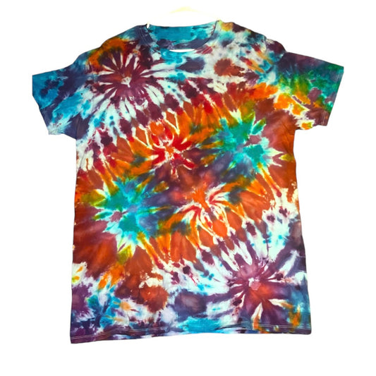 Large Snow Tie Dye Unique One Of A Kind Handmade Tie Dye Wearable Adventure Shirt