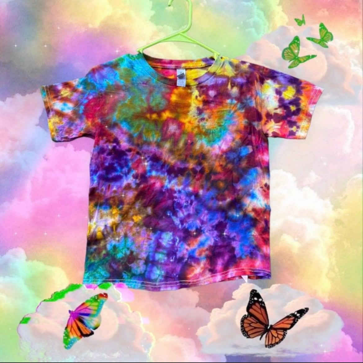 Youth Small Unique One Of A Kind Handmade Tie Dye Wearable Adventure Shirt