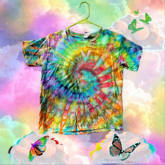 Youth Small Unique One Of A Kind Handmade Tie Dye Wearable Adventure Shirt