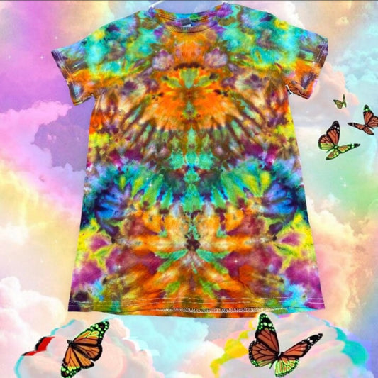 Small Unique One Of A Kind Handmade Tie Dye Wearable Adventure Shirt