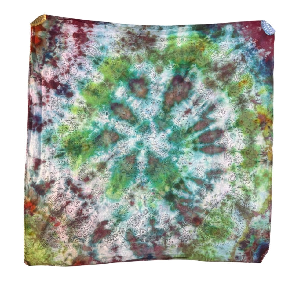 Bandanas Unique One-Of-A-Kind Handmade Tie Dye Ice Dye Bandana