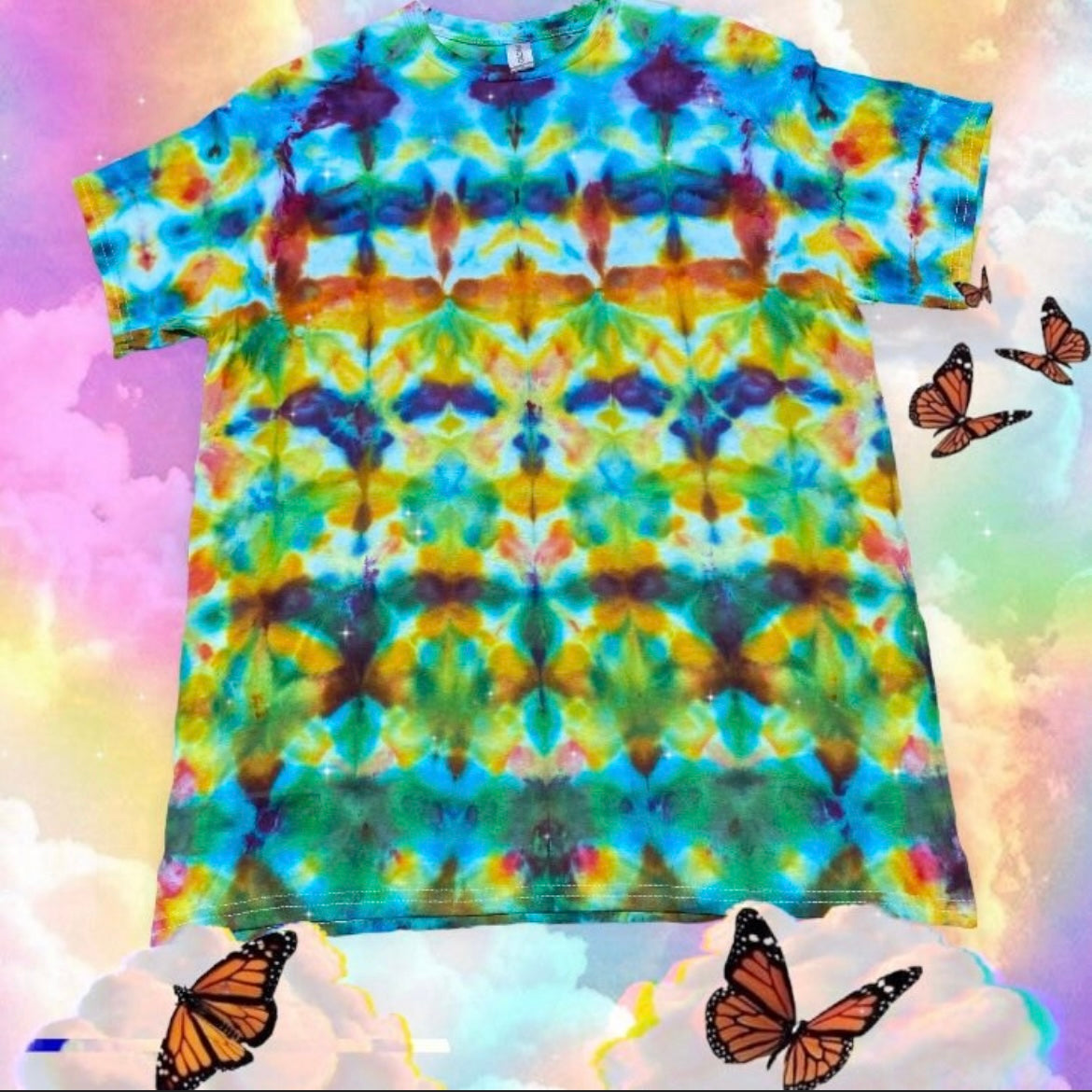 Medium Unique One Of A Kind Handmade Tie Dye Wearable Adventure Shirt