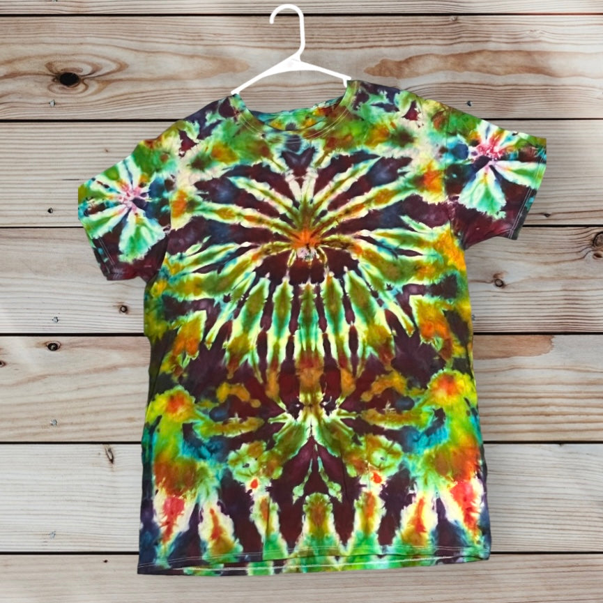 Large Unique One Of A Kind Handmade Tie Dye Wearable Adventure Shirt Made With Snow