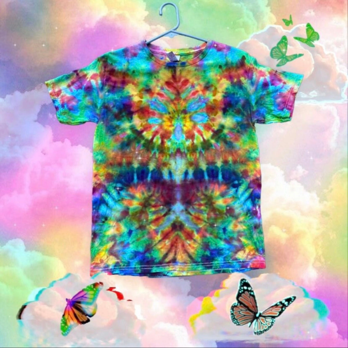 Youth Large Unique One Of A Kind Handmade Tie Dye Wearable Adventure Shirt