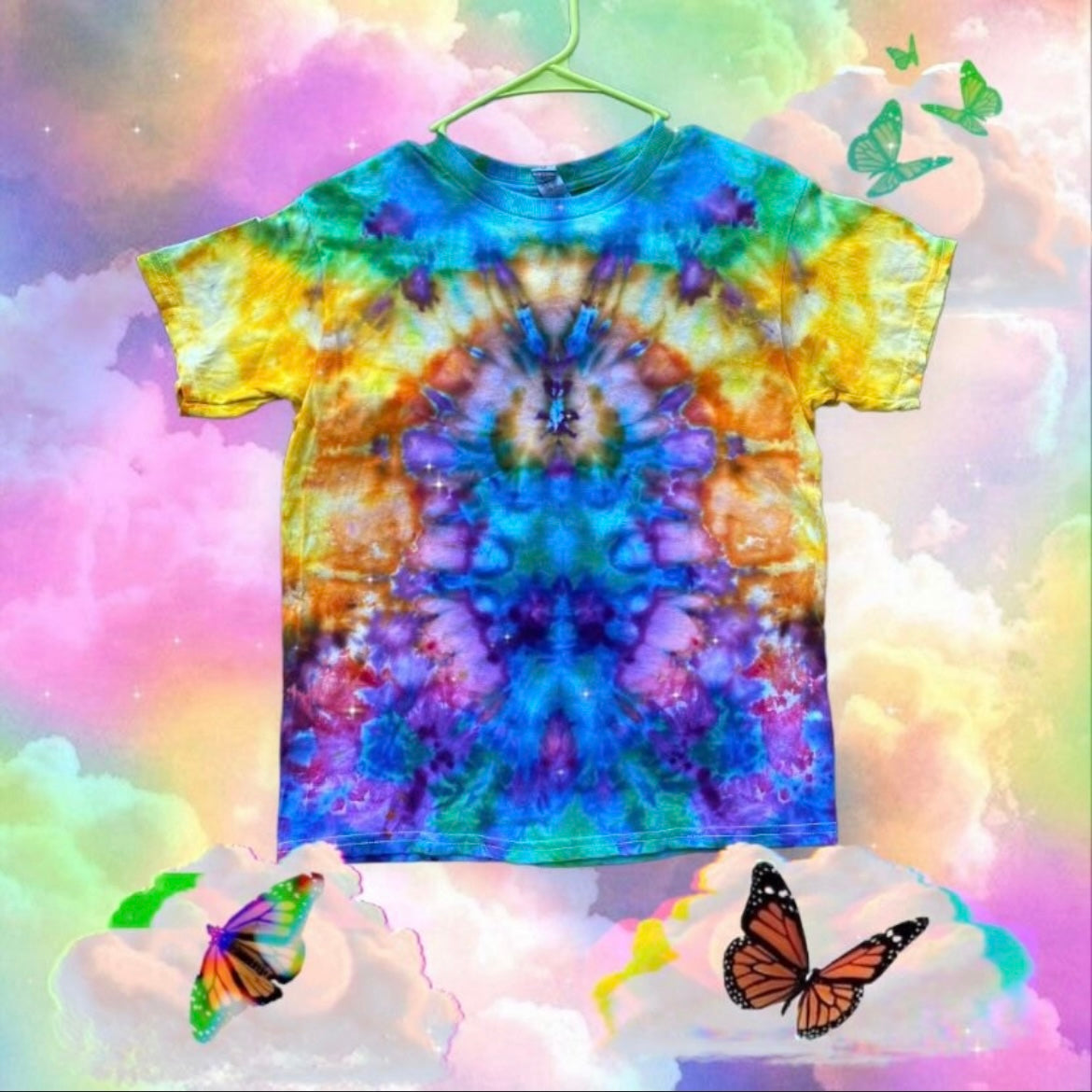 Youth Medium Unique One Of A Kind Handmade Tie Dye Wearable Adventure Shirt