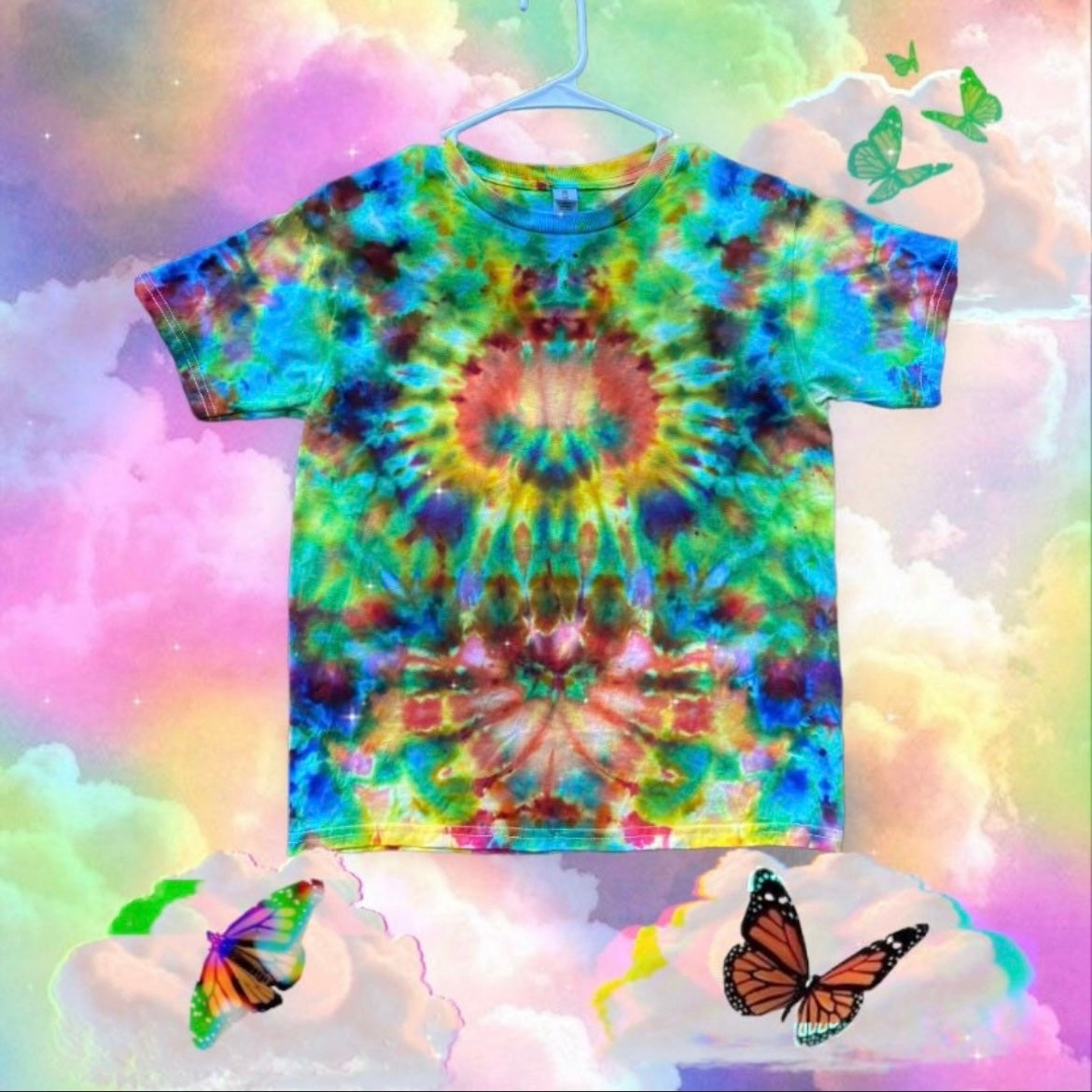 Youth Medium Unique One Of A Kind Handmade Tie Dye Wearable Adventure Shirt