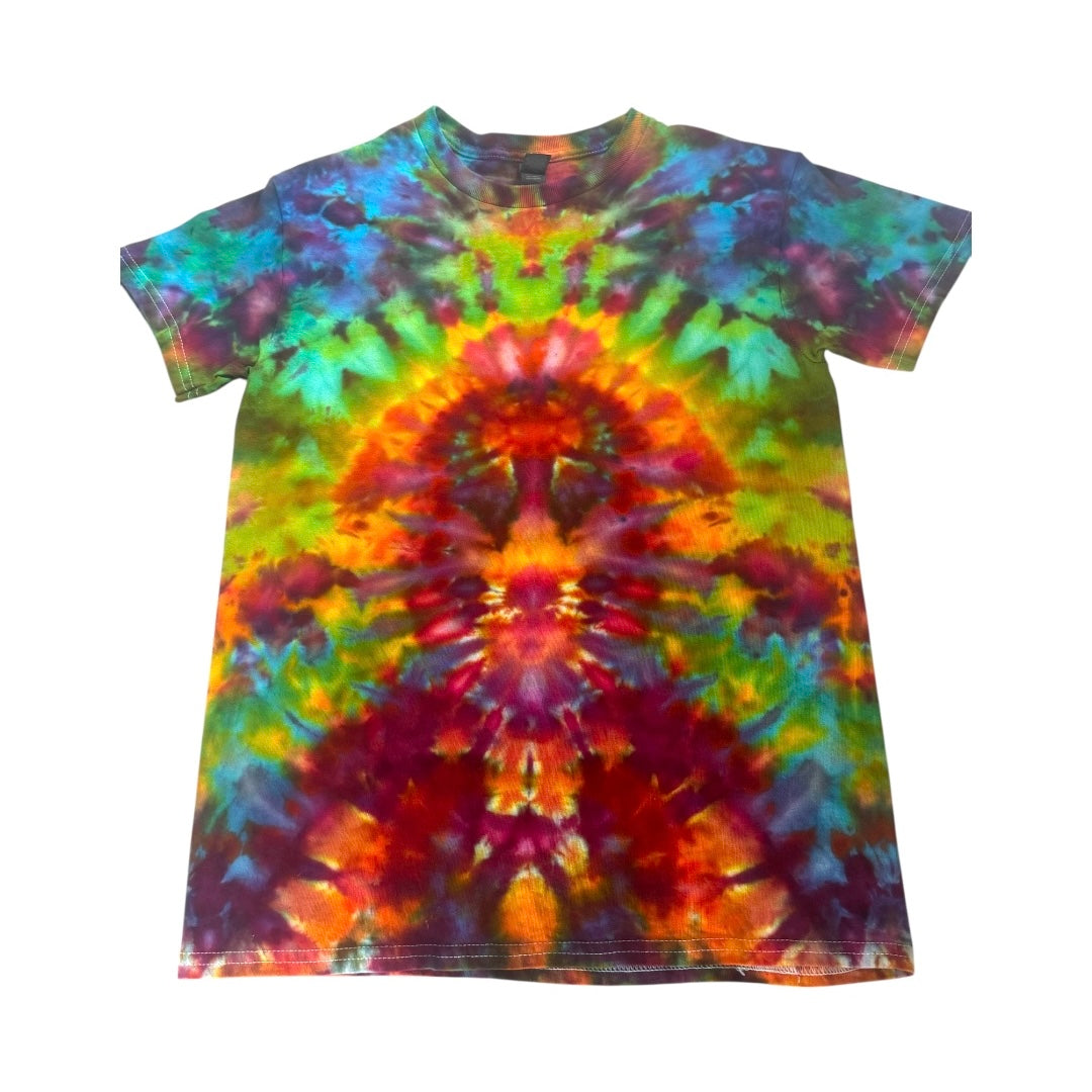 Small Unique One-Of-A-Kind Handmade Tie Dye Ice Dye Shirt