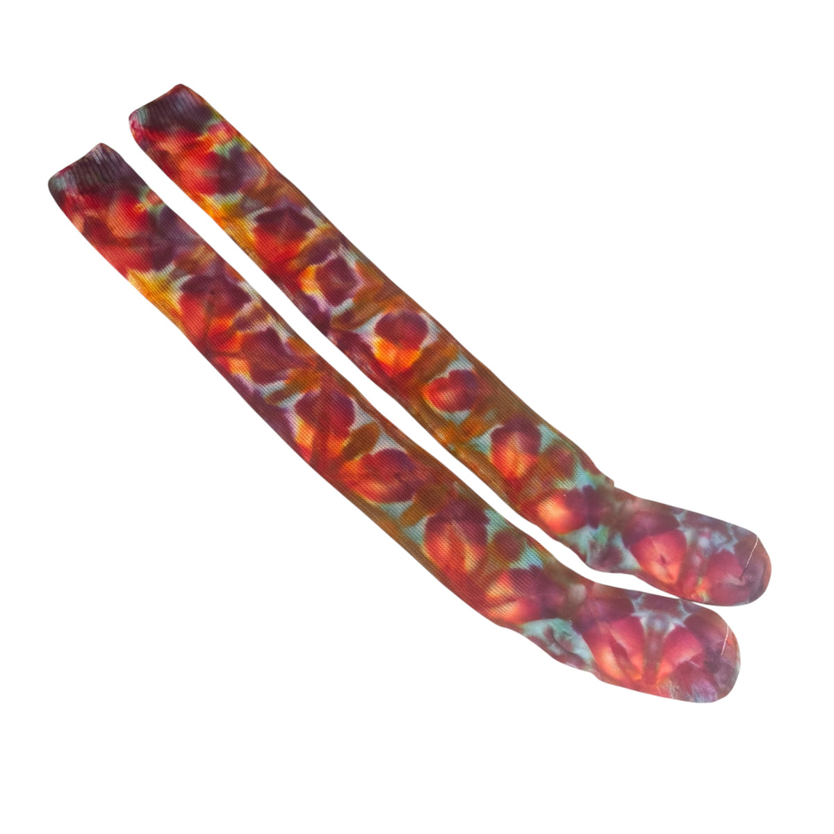 Ice-Dyed Tie Dye Thigh High Socks