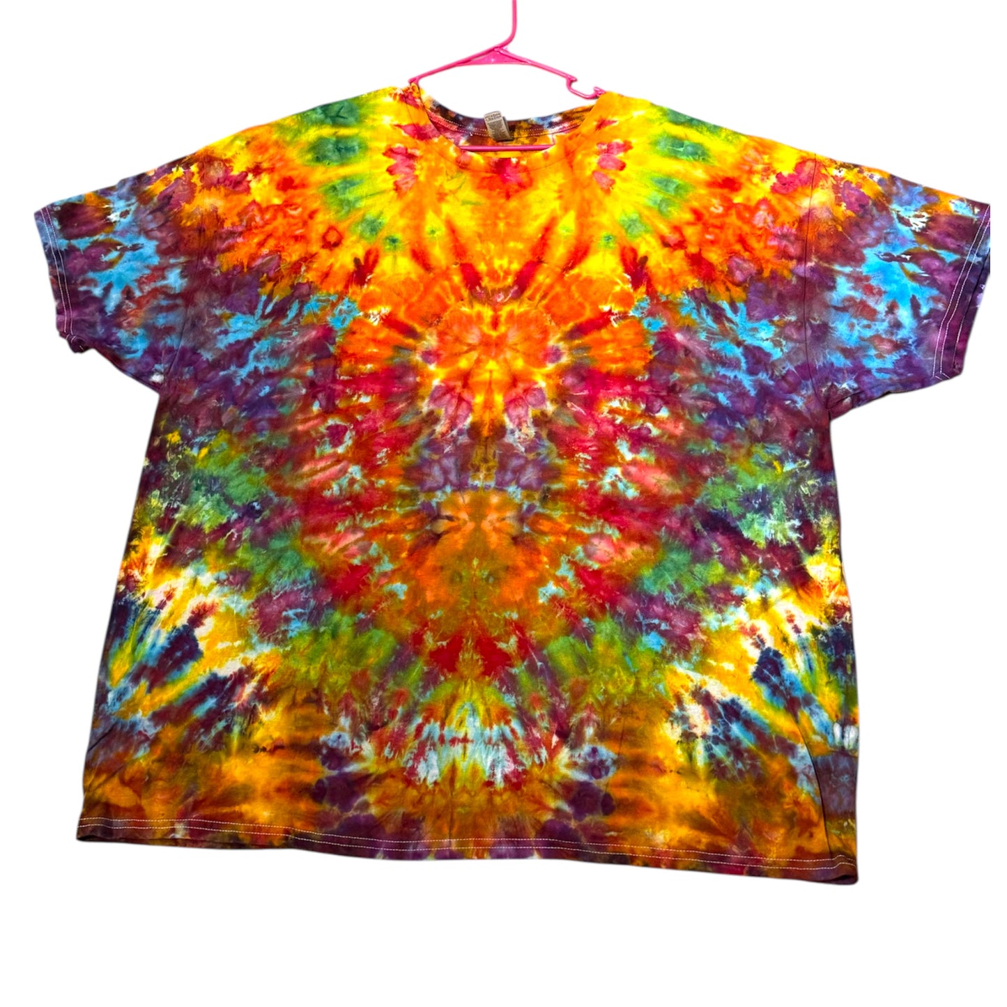 Plus Sizes Unique One-Of-A-Kind Handmade Tie Dye Ice Dye Shirt