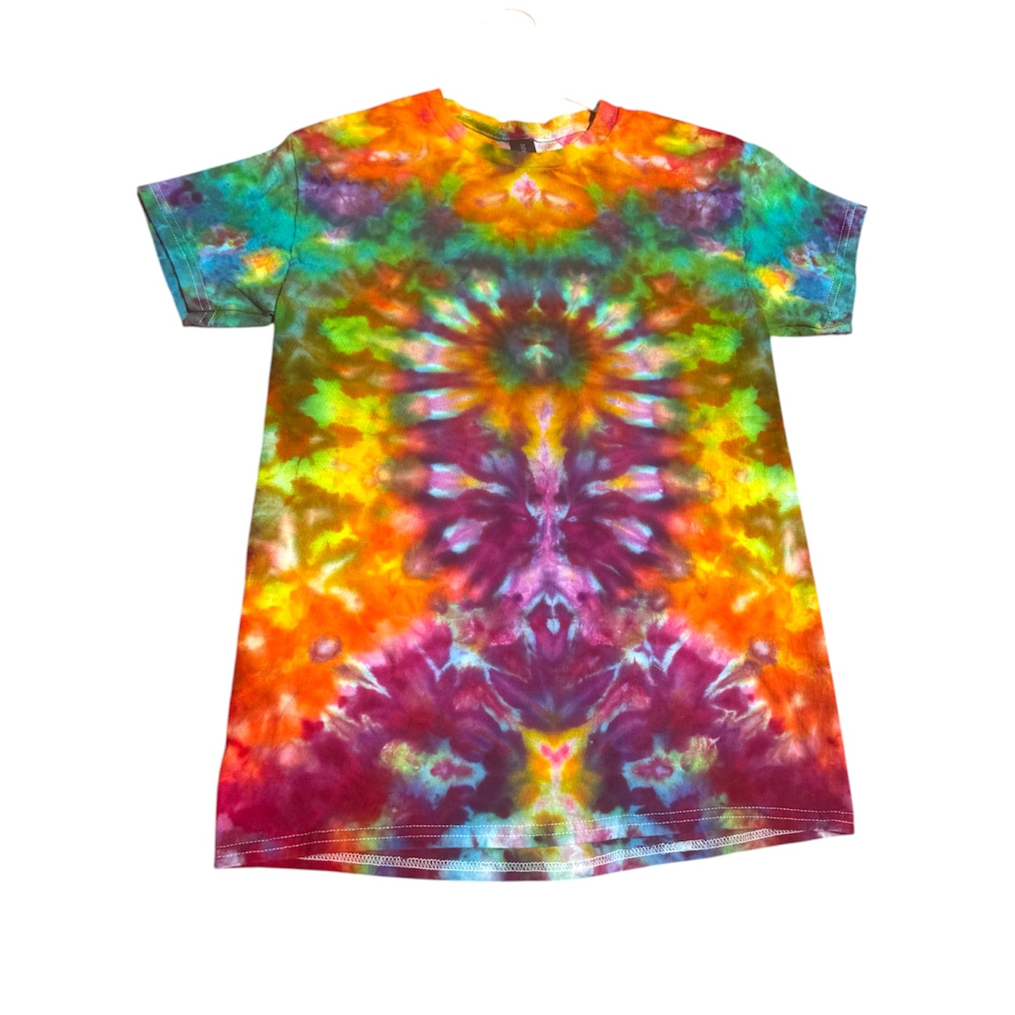 Small Unique One-Of-A-Kind Handmade Tie Dye Ice Dye Shirt