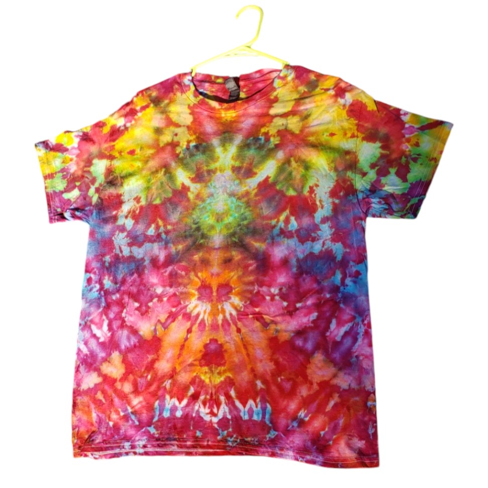 Large Snow Tie Dye Unique One Of A Kind Handmade Tie Dye Wearable Adventure Shirt