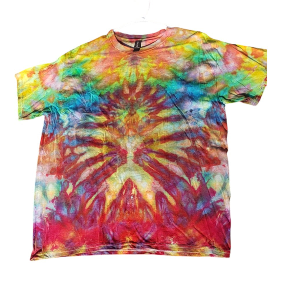 Large Unique One Of A Kind Handmade Tie Dye Wearable Adventure Shirt Made With Snow